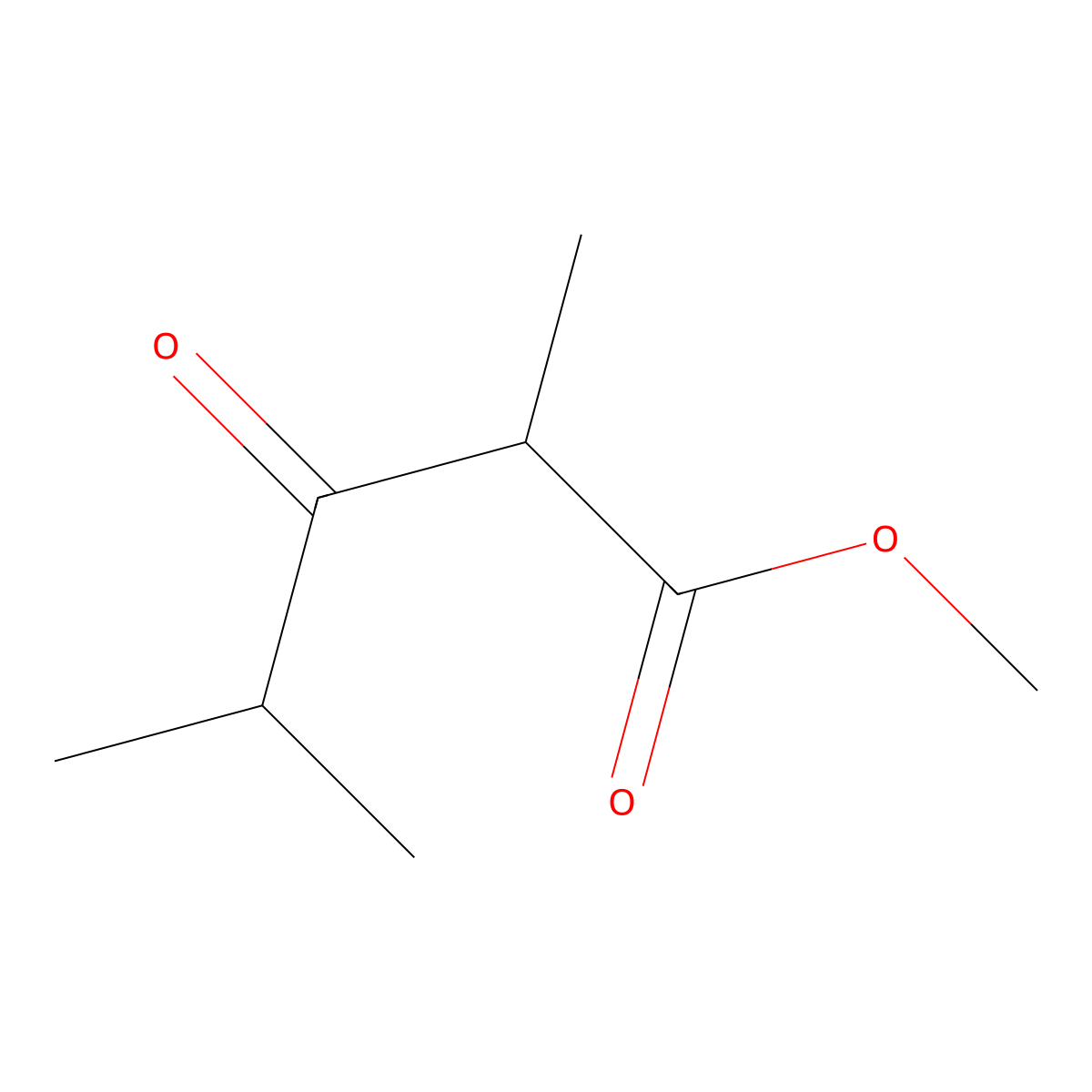 Methyl 2,4-dimethyl-3-oxopentanoate molecular structure, CAS 59742-51-7