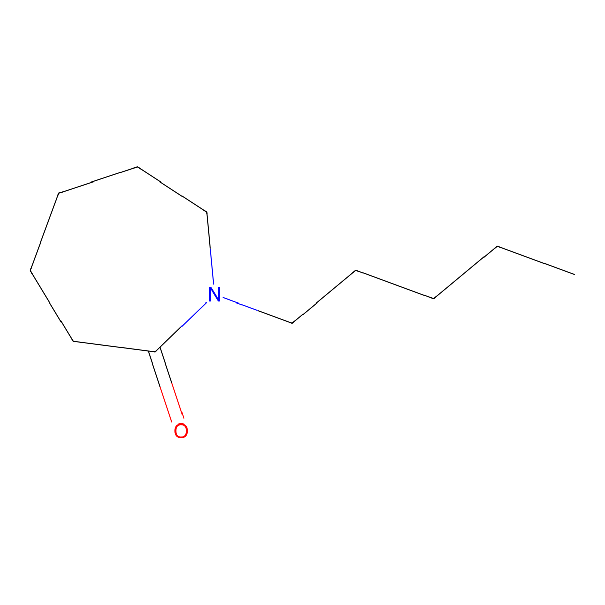 1-Pentylazepan-2-one molecular structure, CAS 59746-36-0