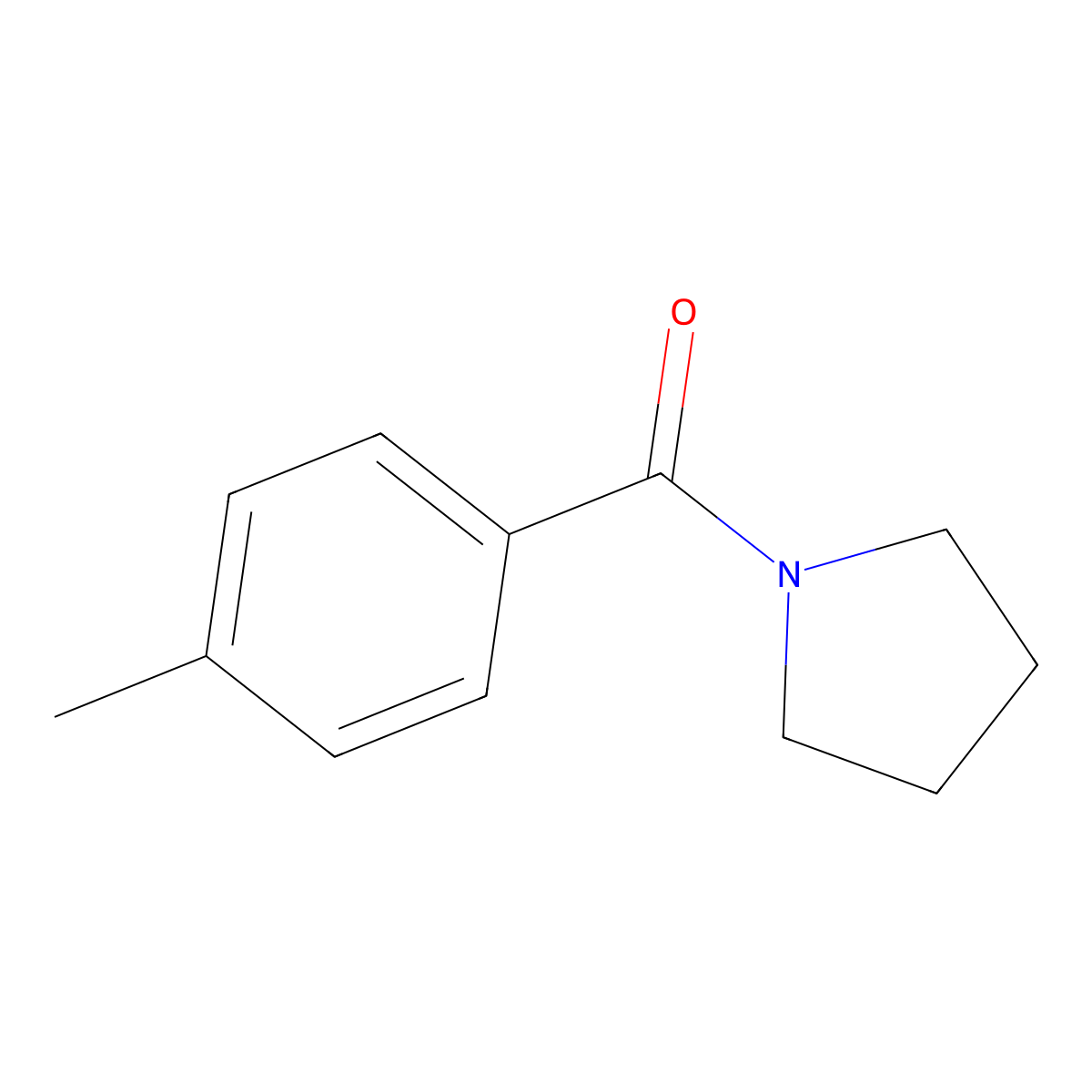 1-(4-Methylbenzoyl)pyrrolidine molecular structure, CAS 59746-40-6