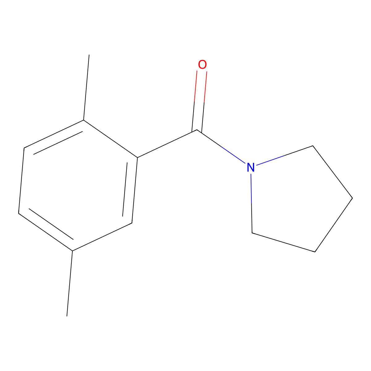 (2,5-Dimethylphenyl)(pyrrolidin-1-yl)methanone molecular structure, CAS 59746-42-8