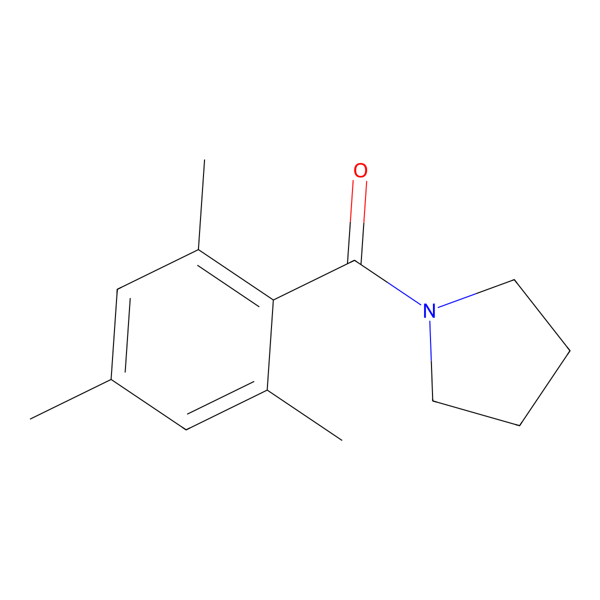 1-(Mesitylcarbonyl)pyrrolidine molecular structure, CAS 59746-47-3