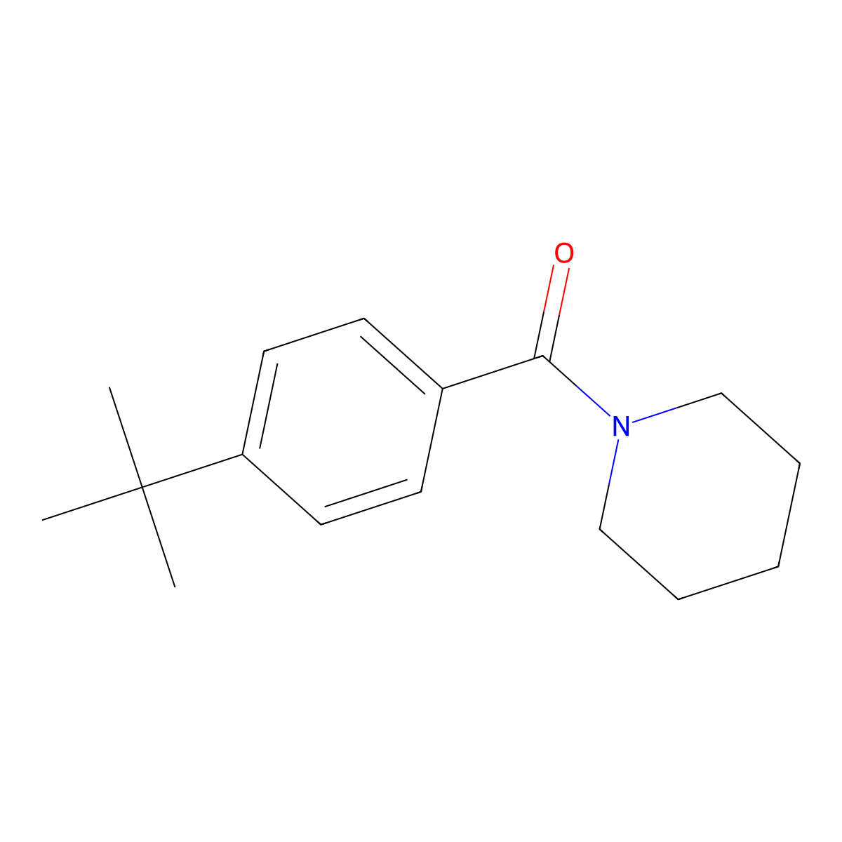 Piperidine, 1-(4-(1,1-dimethylethyl)benzoyl)- molecular structure, CAS 59746-67-7