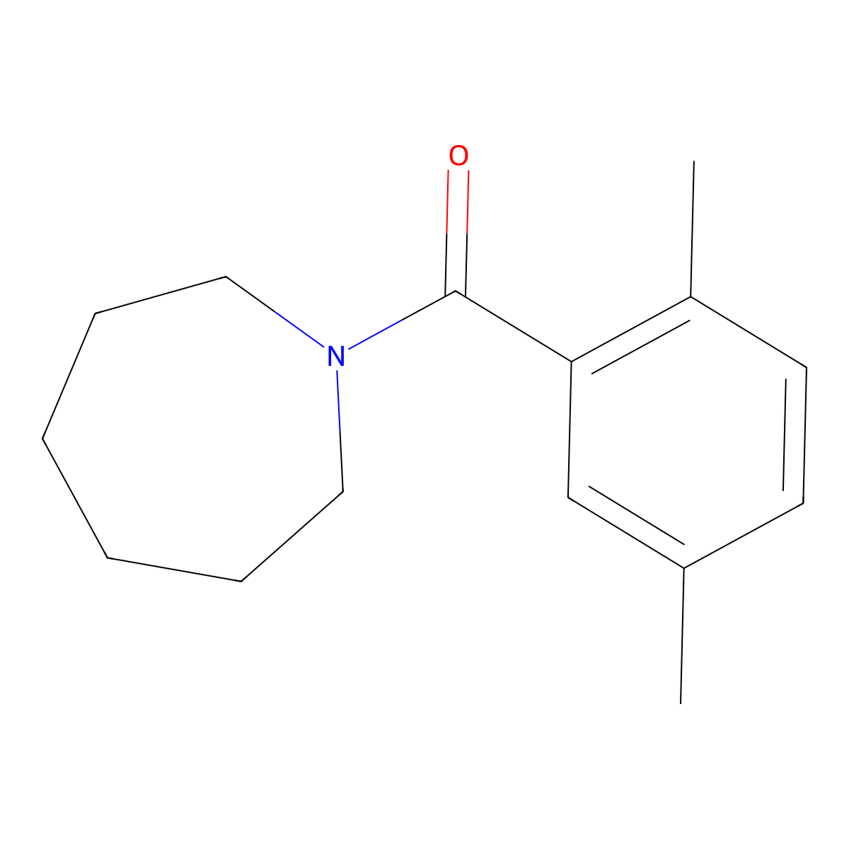 Azepan-1-yl(2,5-dimethylphenyl)methanone molecular structure, CAS 59746-73-5