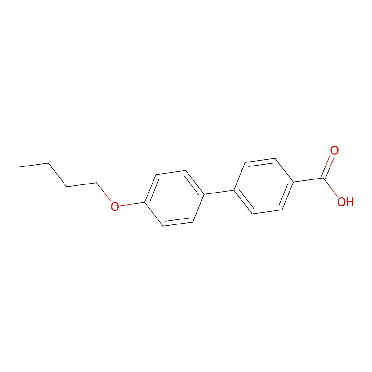 4-Butoxy-4'-biphenylcarboxylic acid molecular structure, CAS 59748-14-0