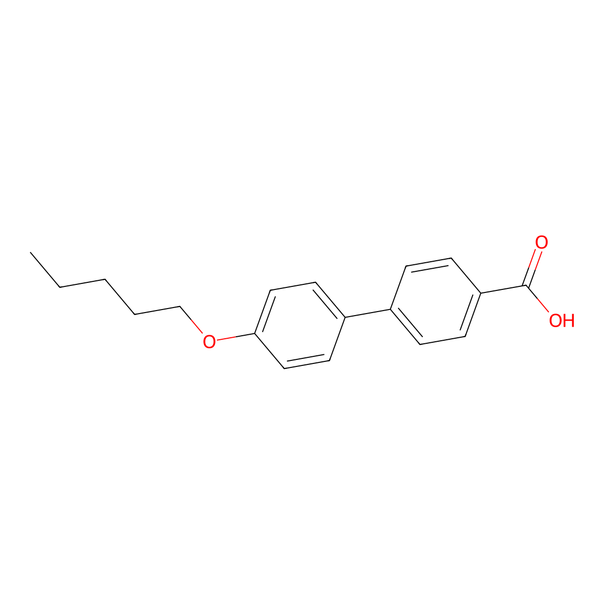 4'-(Pentyloxy)-[1,1'-biphenyl]-4-carboxylic acid molecular structure, CAS 59748-15-1