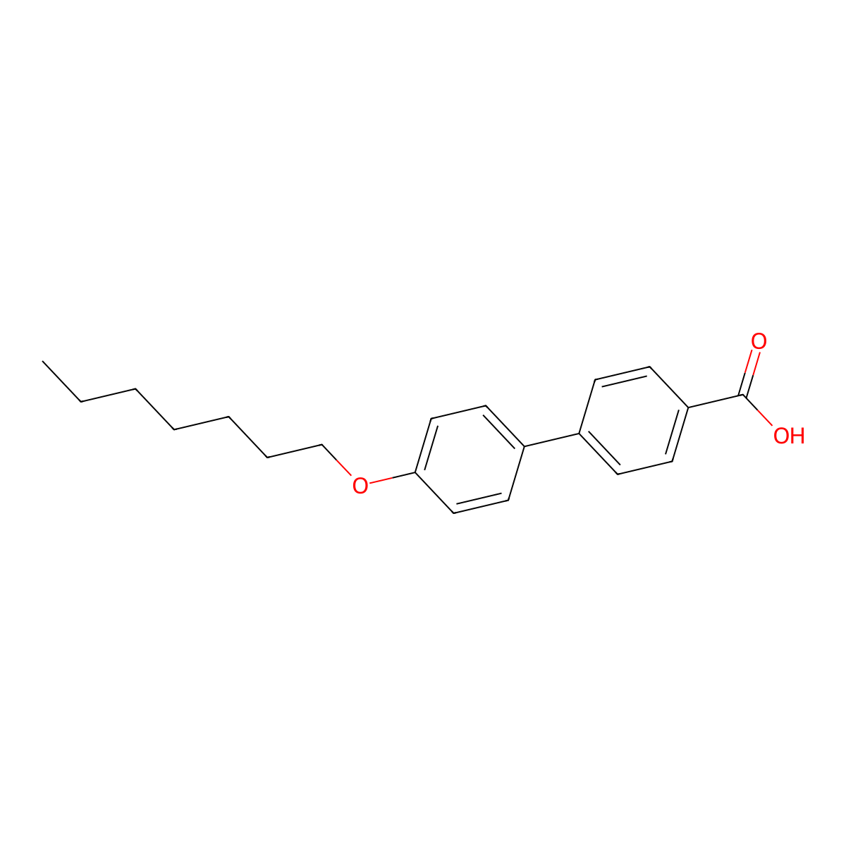 4-(Heptyloxy)-4'-biphenylcarboxylic Acid molecular structure, CAS 59748-17-3