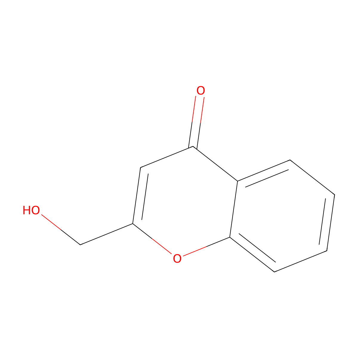 2-(hydroxymethyl)-4H-chromen-4-one molecular structure, CAS 59749-54-1