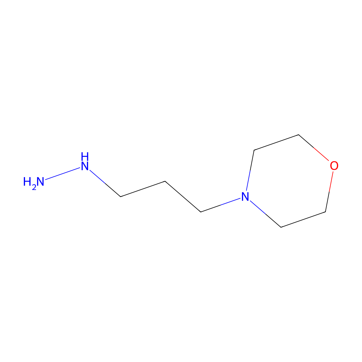 4-(3-Hydrazinylpropyl)morpholine molecular structure, CAS 59749-74-5