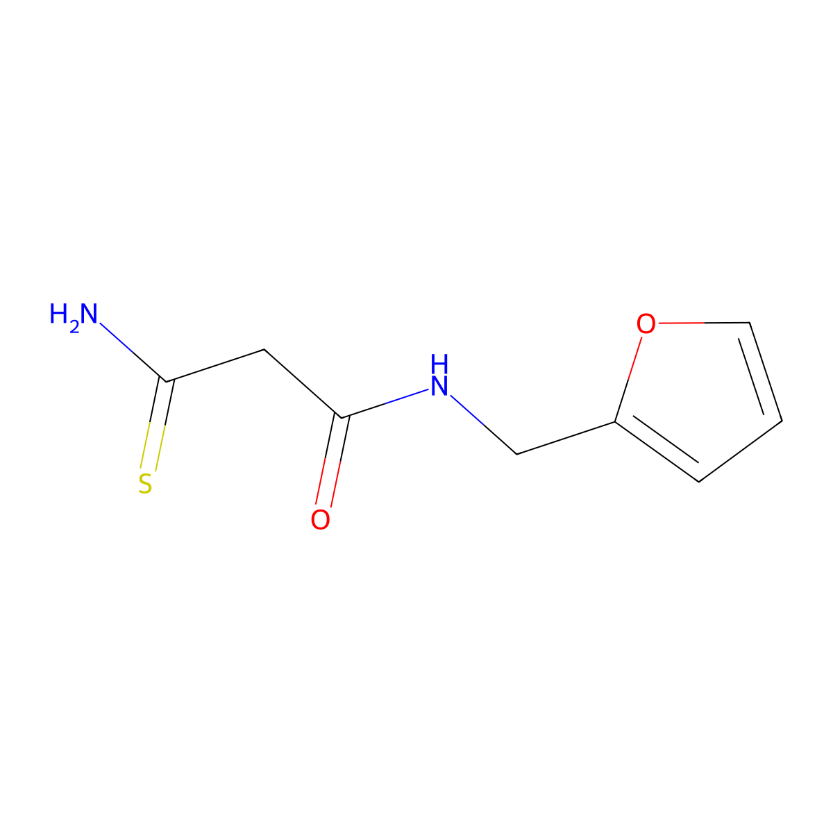 3-amino-N-(2-furylmethyl)-3-thioxopropanamide molecular structure, CAS 59749-98-3