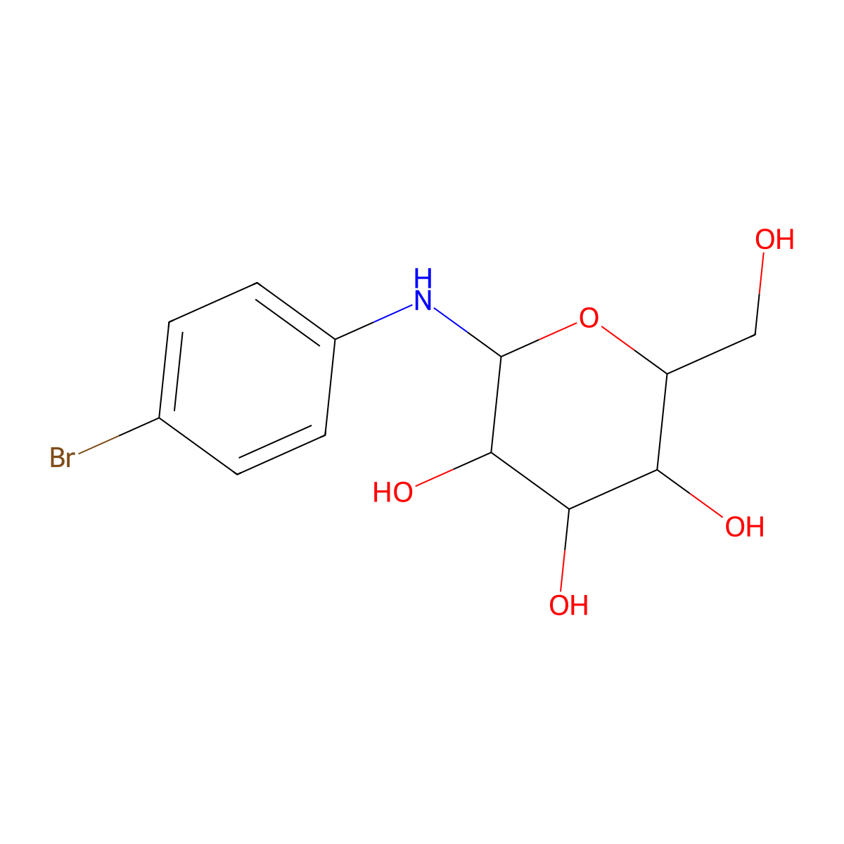 2-(4-Bromoanilino)-6-(hydroxymethyl)oxane-3,4,5-triol molecular structure, CAS 5975-04-2