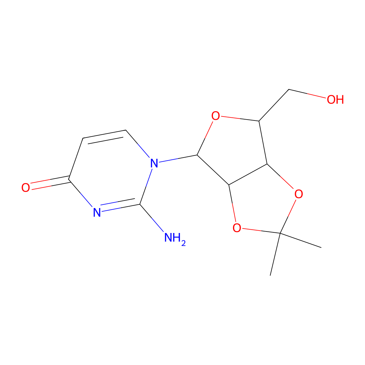 2',3'-Isopropylidene-isocytidine molecular structure, CAS 5975-05-3