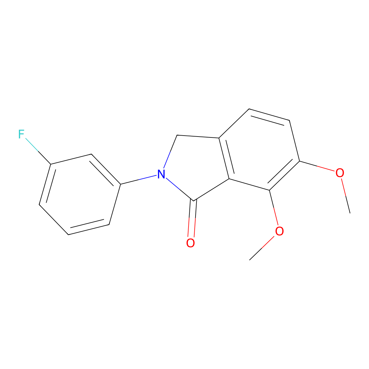 2-(3-Fluorophenyl)-6,7-dimethoxy-1-isoindolinone molecular structure, CAS 5975-68-8