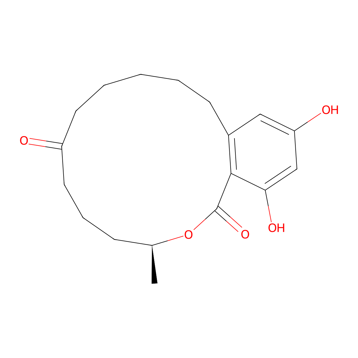 Zearalanone molecular structure, CAS 5975-78-0