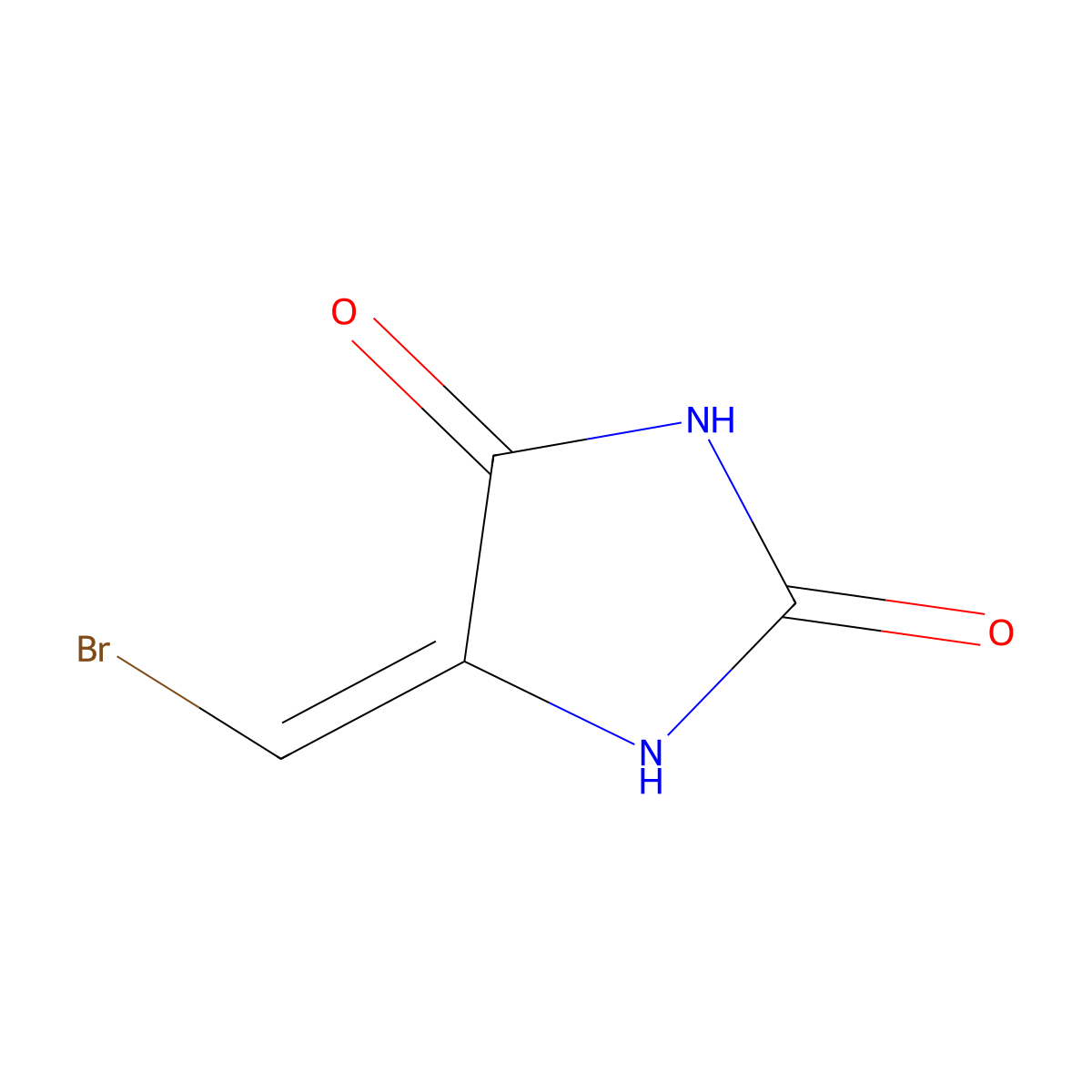 5-(Bromomethylidene)imidazolidine-2,4-dione molecular structure, CAS 597528-07-9