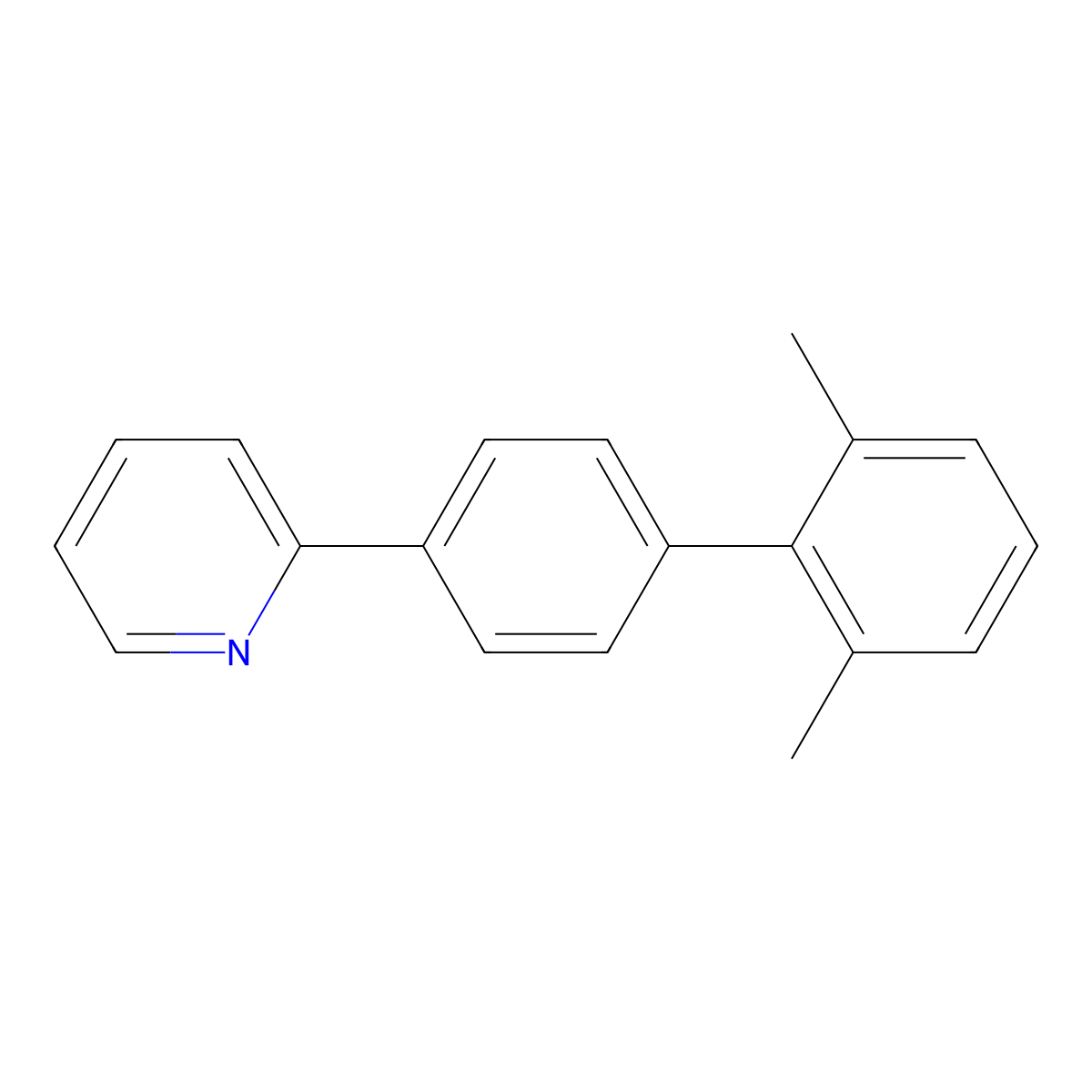 2-(2',6'-Dimethyl[1,1'-biphenyl]-4-yl)pyridine molecular structure, CAS 597533-59-0