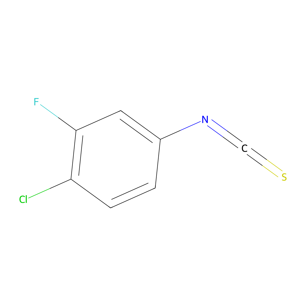 1-Chloro-2-fluoro-4-isothiocyanatobenzene molecular structure, CAS 597545-17-0