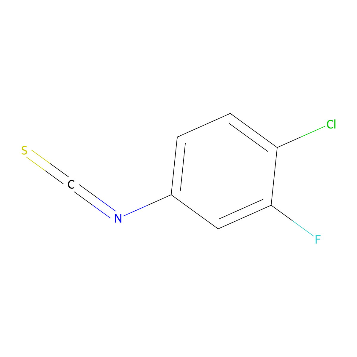 1-Chloro-2-fluoro-4-isothiocyanatobenzene molecular structure, CAS 597545-17-0