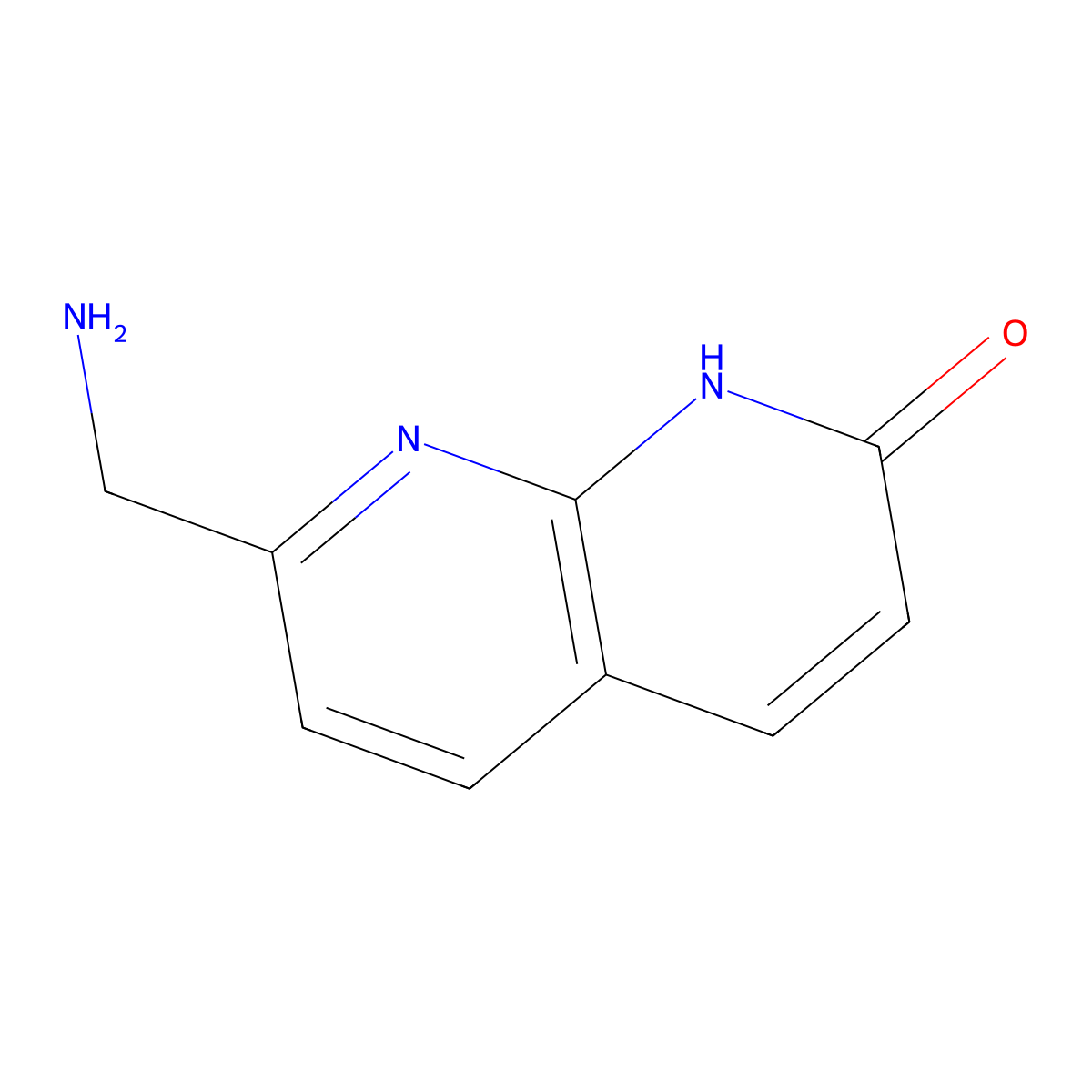 7-(aminomethyl)-1,8-naphthyridin-2(1H)-one molecular structure, CAS 597552-70-0