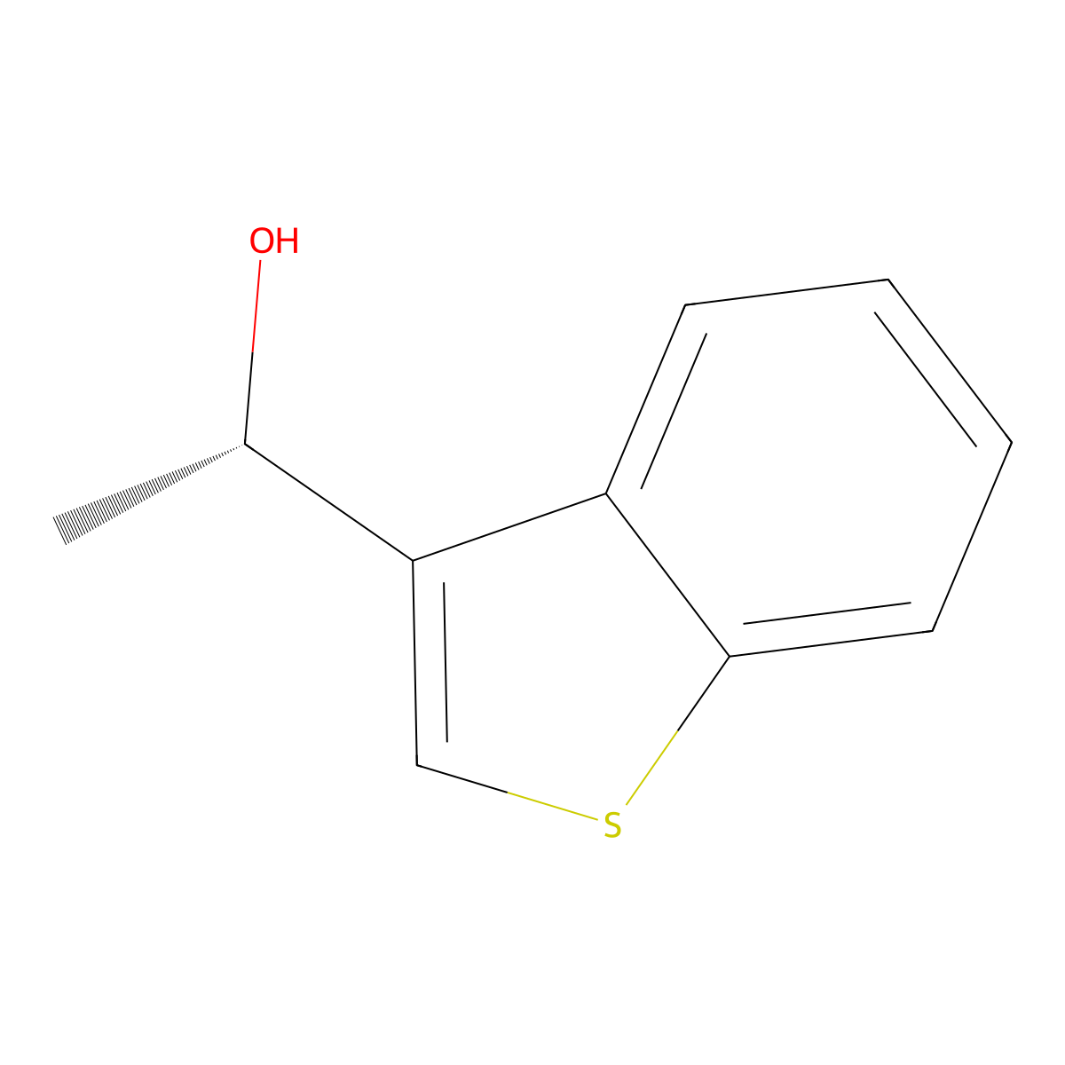 (1S)-1-(1-benzothiophen-3-yl)ethan-1-ol molecular structure, CAS 597553-11-2