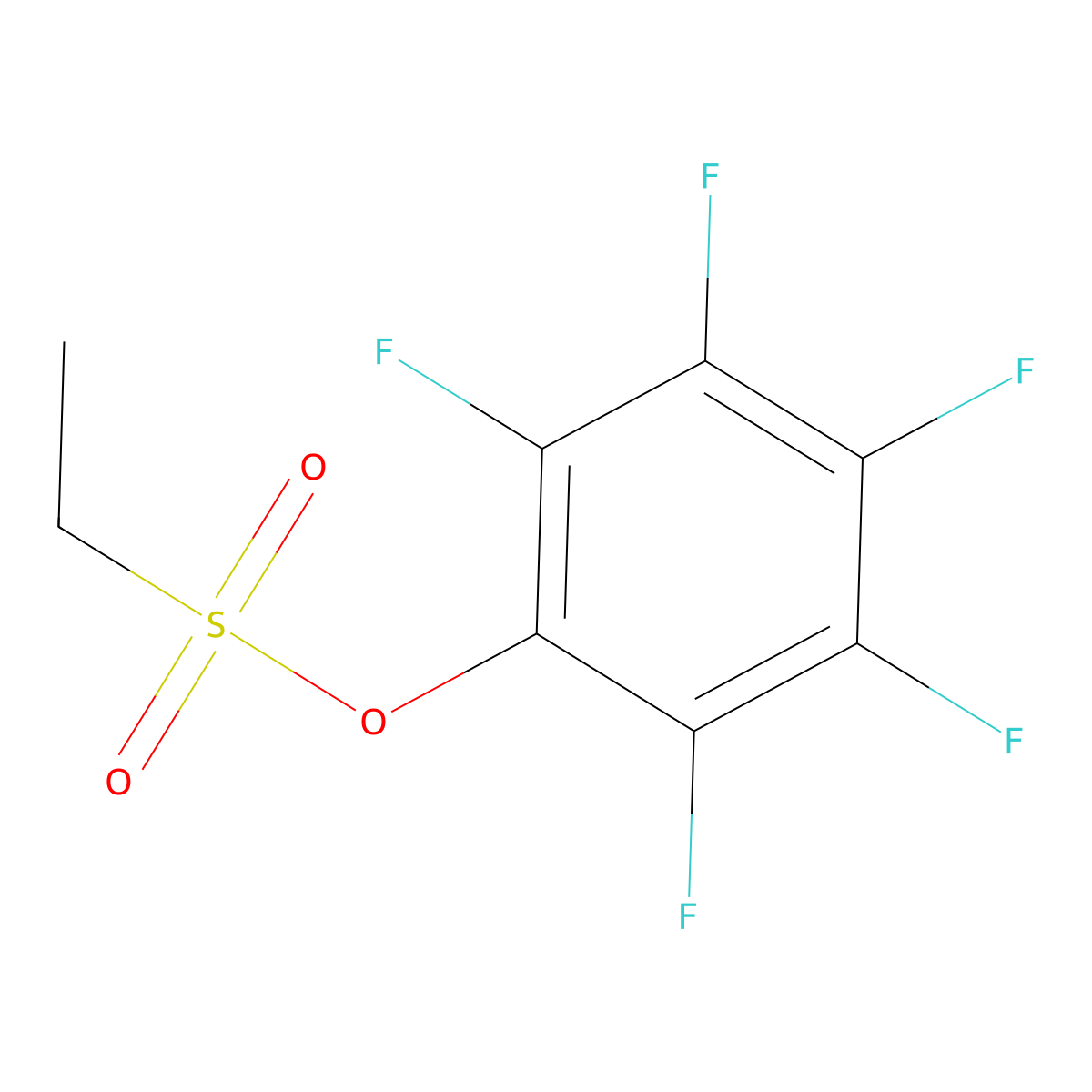 2,3,4,5,6-Pentafluorophenyl 1-ethanesulfonate molecular structure, CAS 597553-60-1