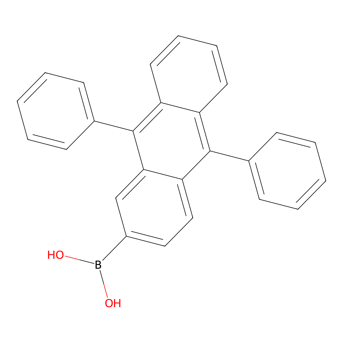 9,10-Diphenylanthracene-2-boronic Acid molecular structure, CAS 597553-98-5