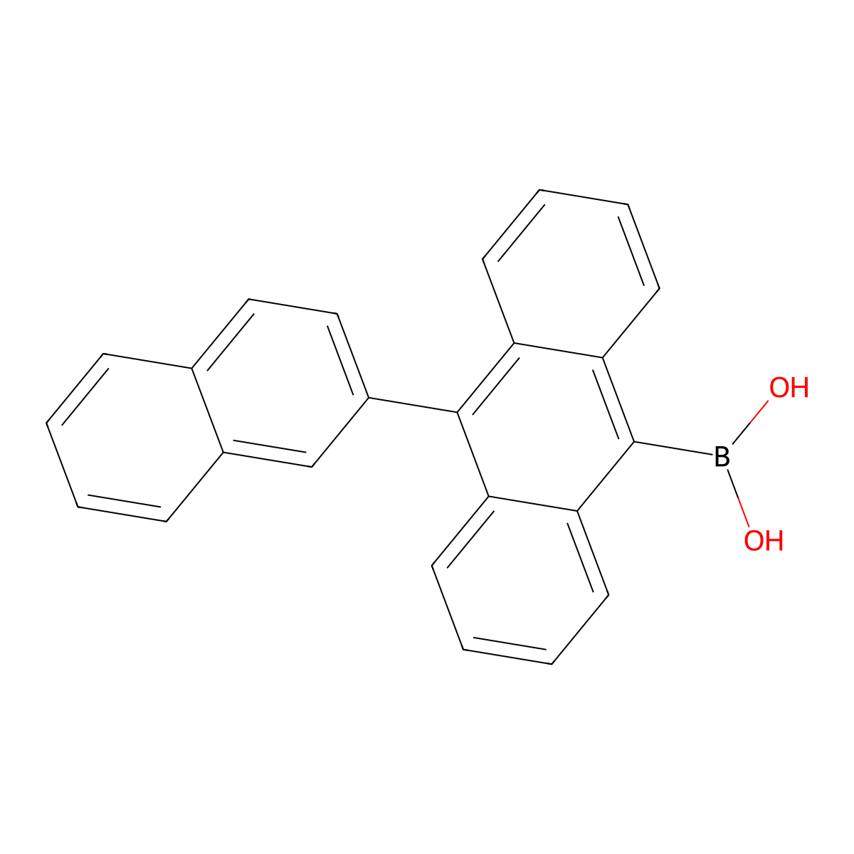 10-(2-Naphthyl)anthracene-9-boronic Acid molecular structure, CAS 597554-03-5