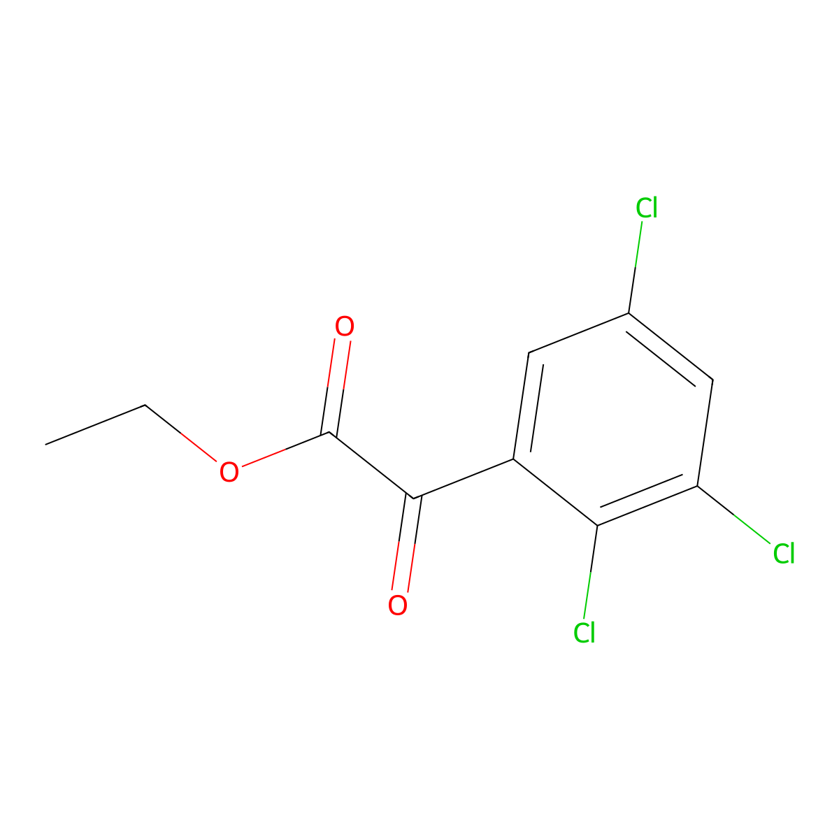 Ethyl 2-oxo-2-(2,3,5-trichlorophenyl)acetate molecular structure, CAS 597559-61-0