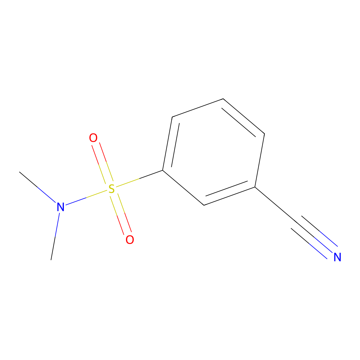3-cyano-N,N-dimethylbenzenesulfonamide molecular structure, CAS 597561-38-1