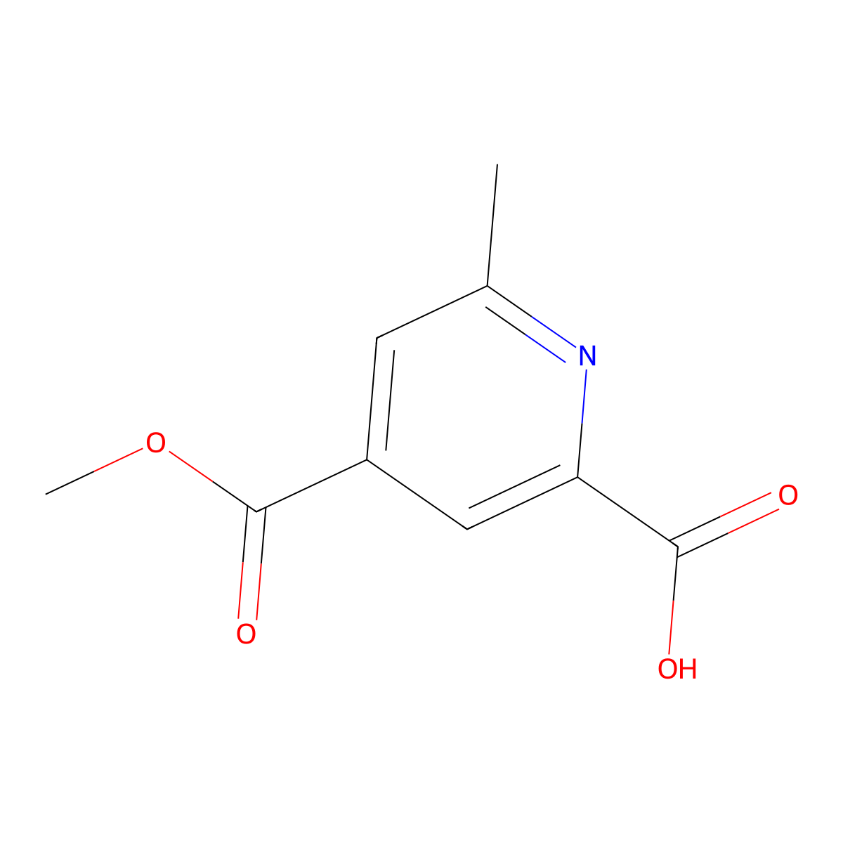 4-(Methoxycarbonyl)-6-methylpicolinic acid molecular structure, CAS 597561-40-5