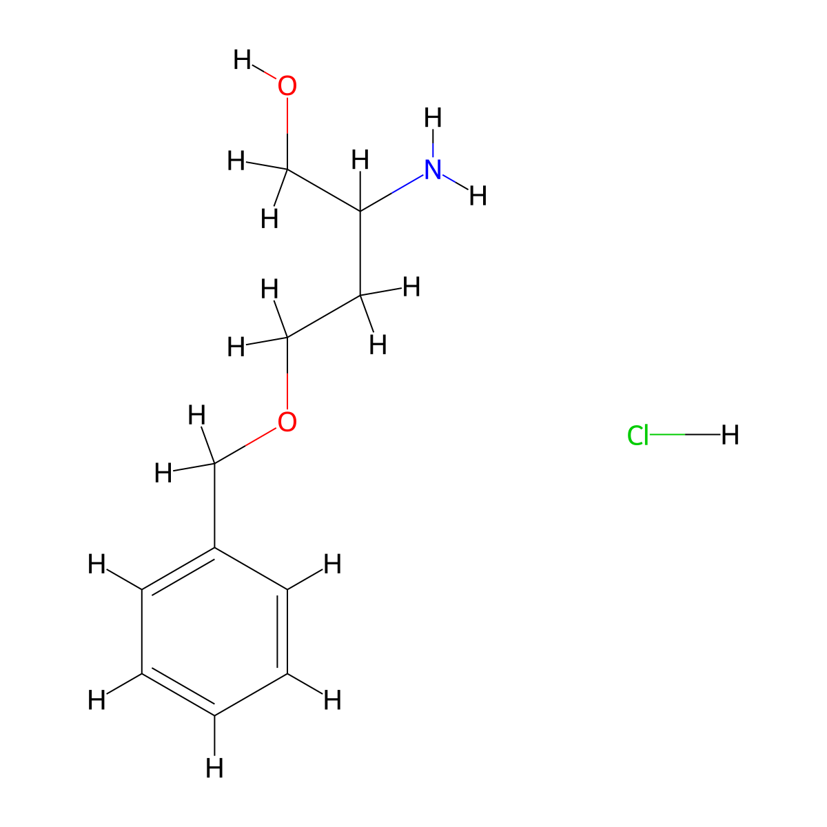 2-Amino-4-(benzyloxy)butan-1-ol Hydrochloride molecular structure, CAS 597561-66-5