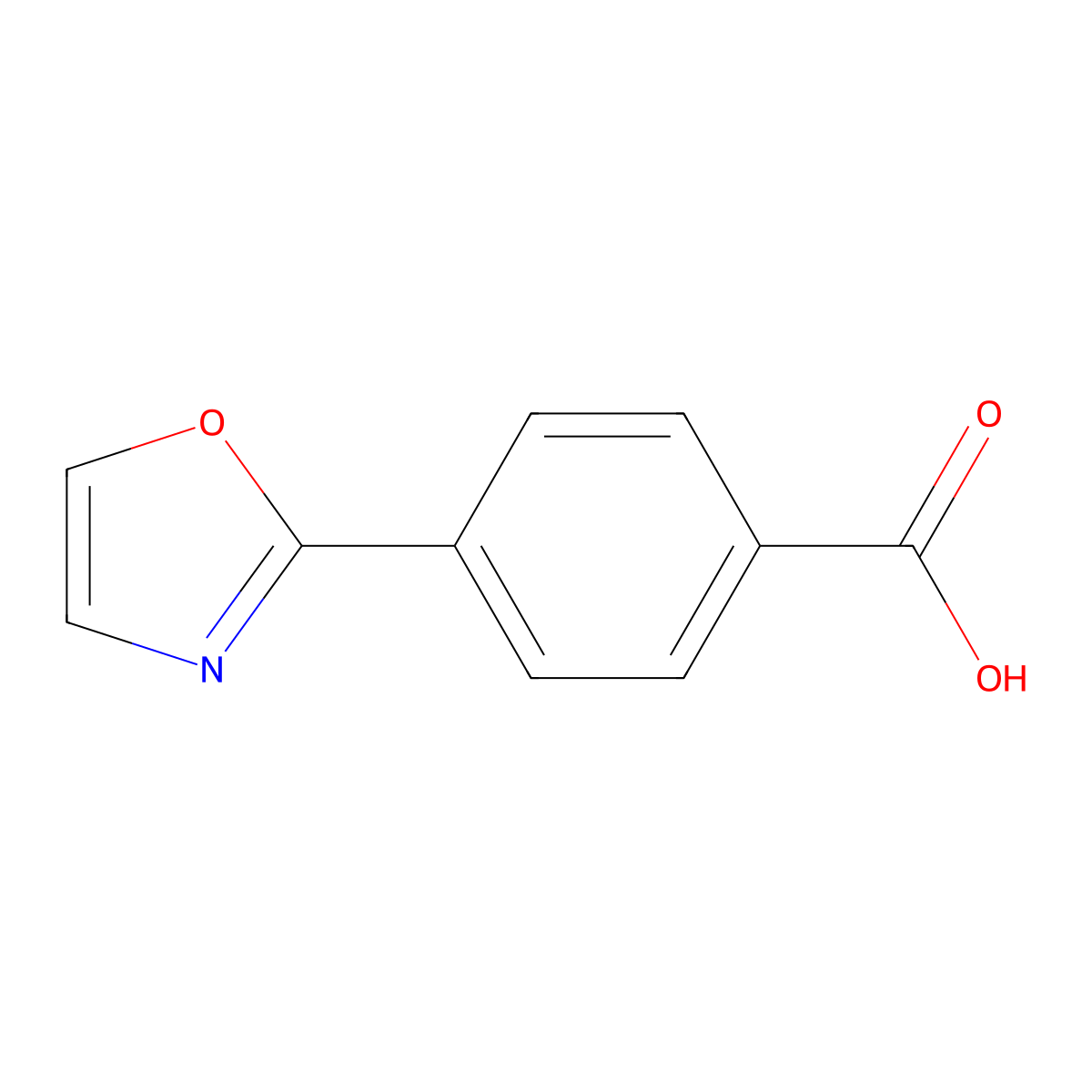 4-(Oxazol-2-yl)benzoic acid molecular structure, CAS 597561-78-9