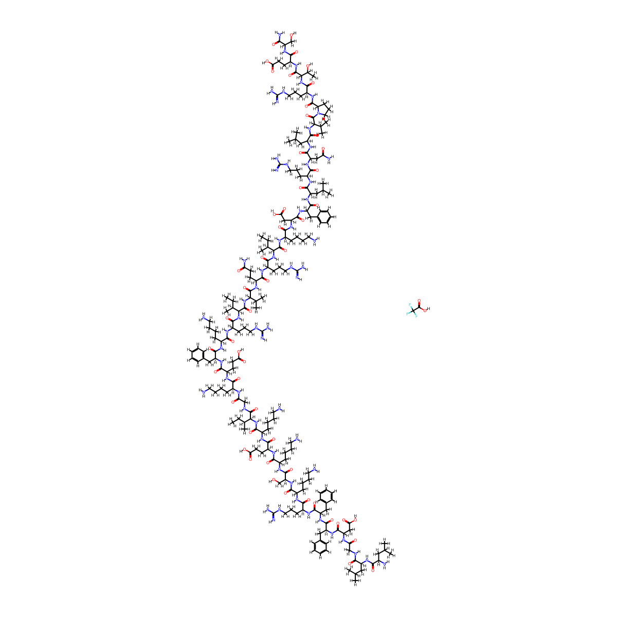 Antibacterial protein LL-37 amide (human) molecular structure, CAS 597562-32-8