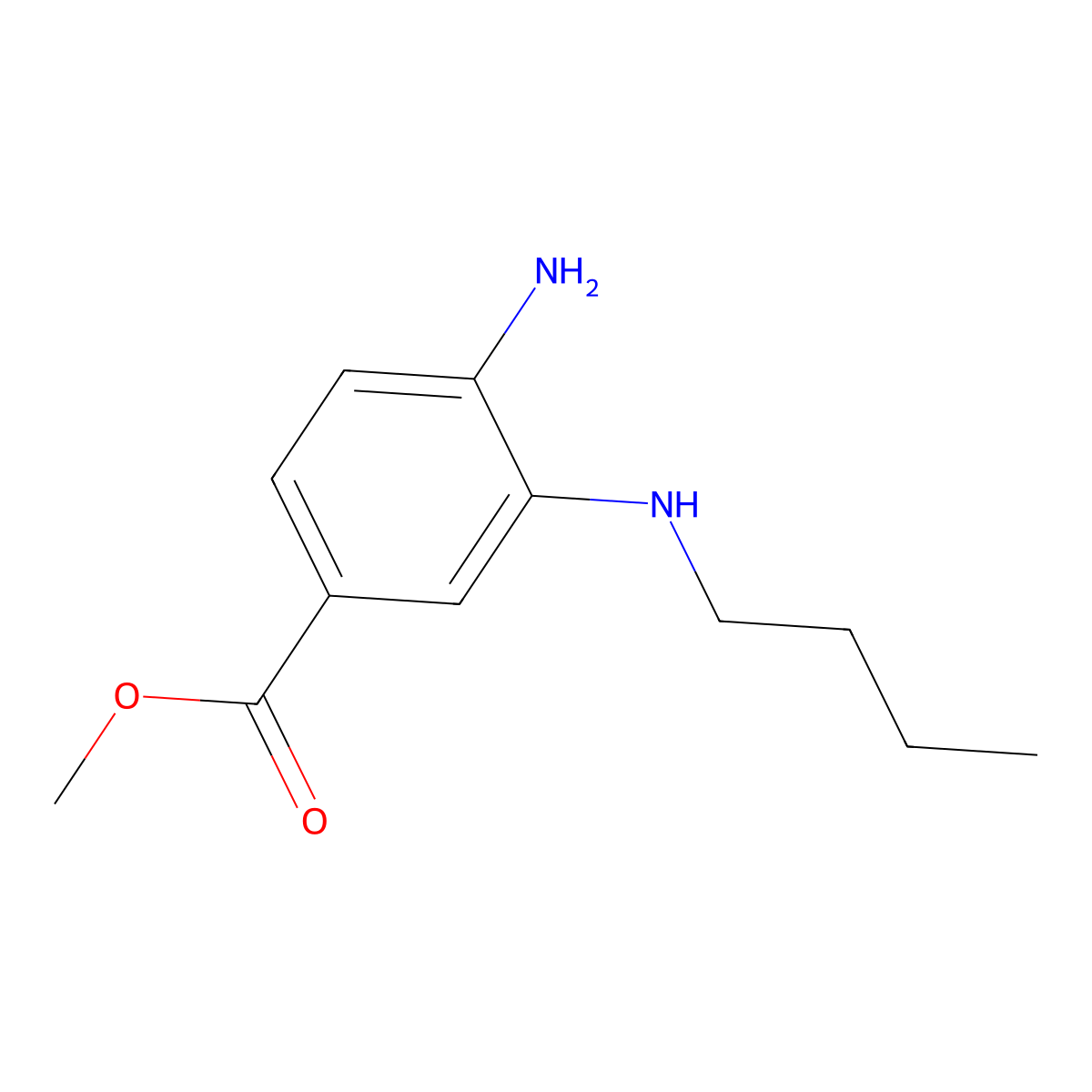 Methyl 4-amino-3-(butylamino)benzoate molecular structure, CAS 597562-39-5