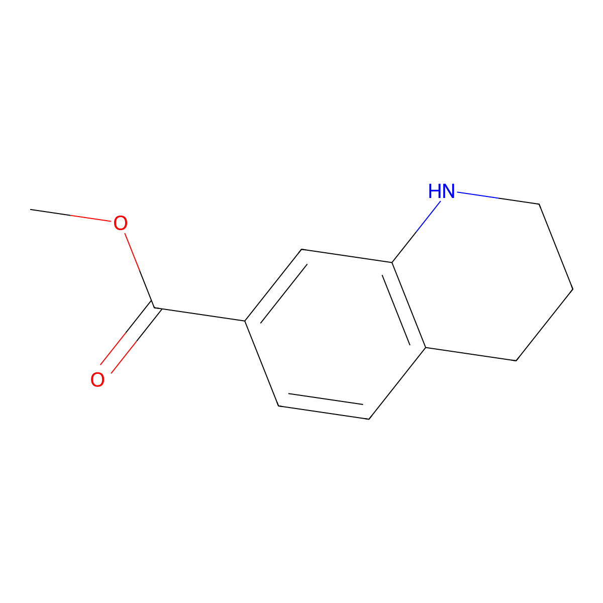 Methyl 1,2,3,4-tetrahydroquinoline-7-carboxylate molecular structure, CAS 597562-79-3