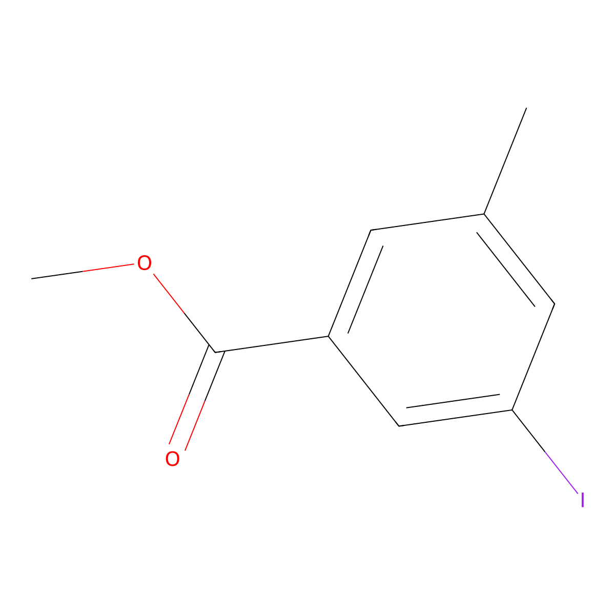 Methyl 3-iodo-5-methylbenzoate molecular structure, CAS 597563-45-6
