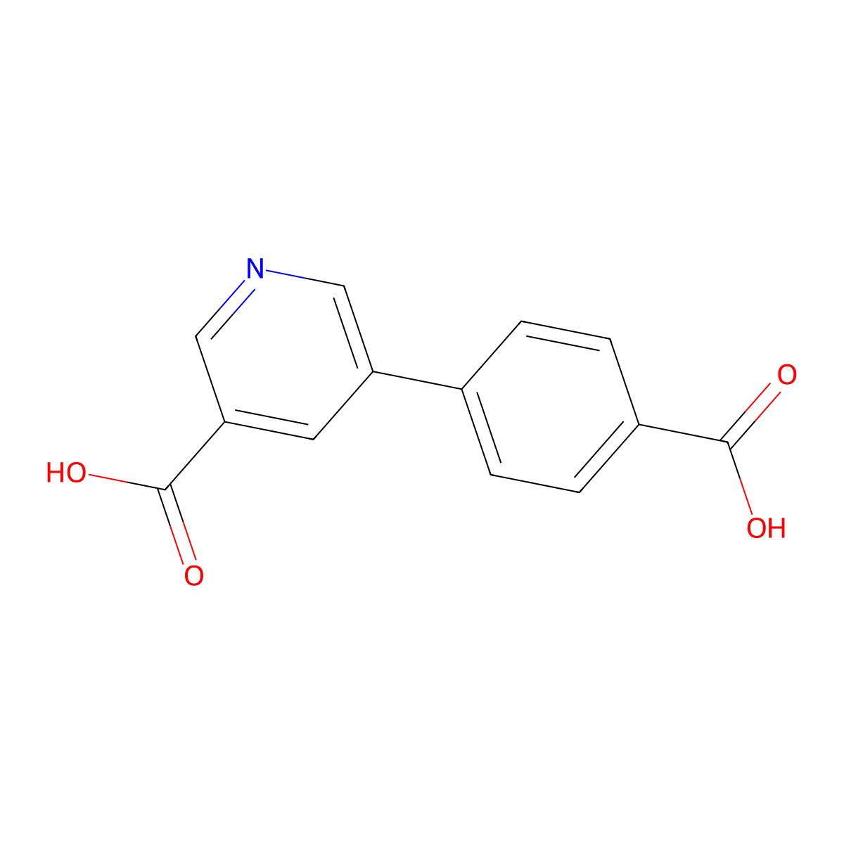 5-(4-Carboxyphenyl)-3-pyridinecarboxylic acid molecular structure, CAS 597565-52-1