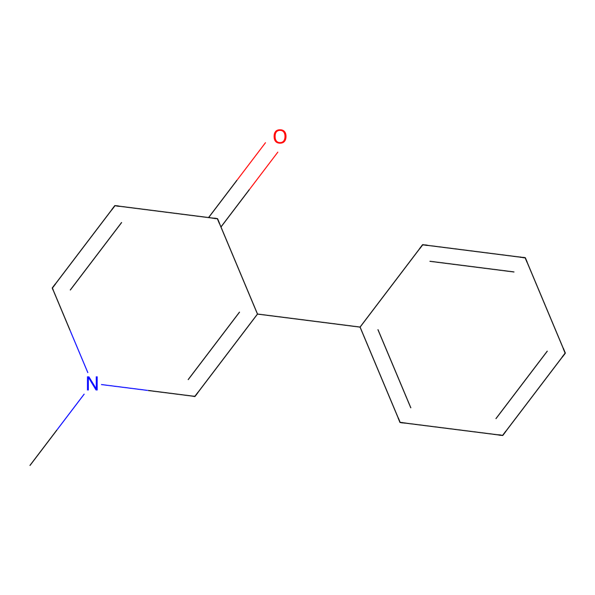 1-Methyl-3-phenyl-1,4-dihydropyridin-4-one molecular structure, CAS 59757-28-7