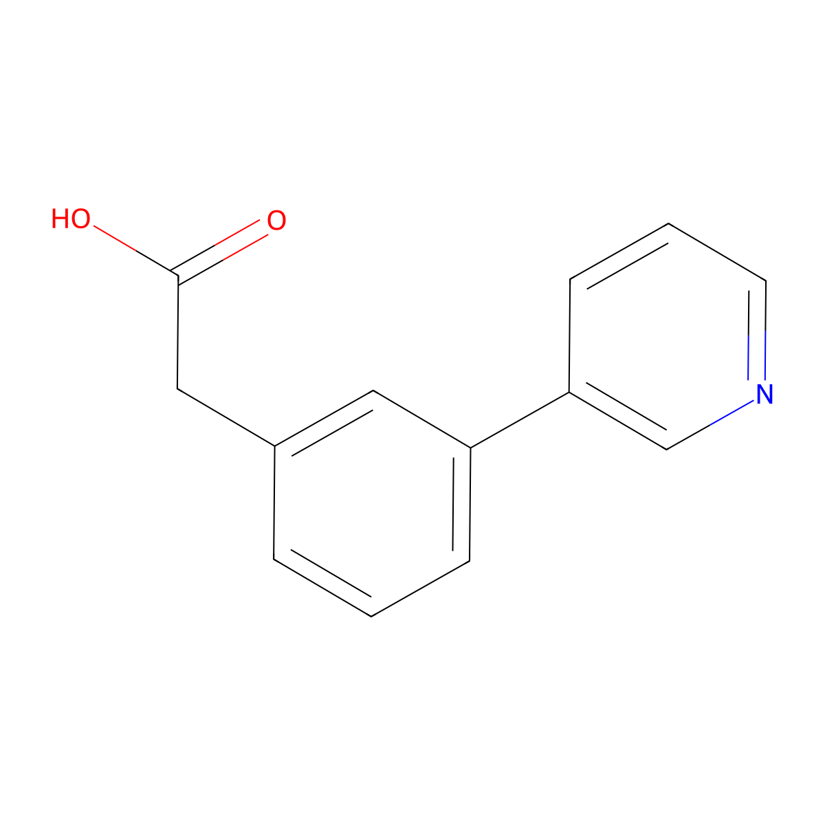 3-(3'-Pyridyl)phenylacetic acid molecular structure, CAS 597584-62-8