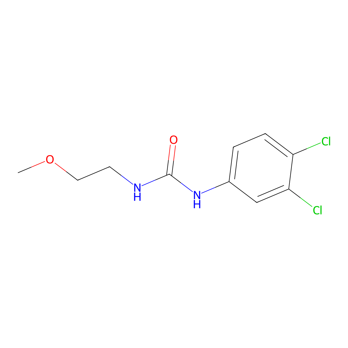 1-(3,4-Dichlorophenyl)-3-(2-methoxyethyl)urea molecular structure, CAS 59759-05-6