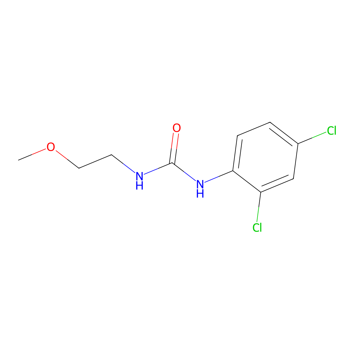 1-(2,4-Dichlorophenyl)-3-(2-methoxyethyl)urea molecular structure, CAS 59759-06-7
