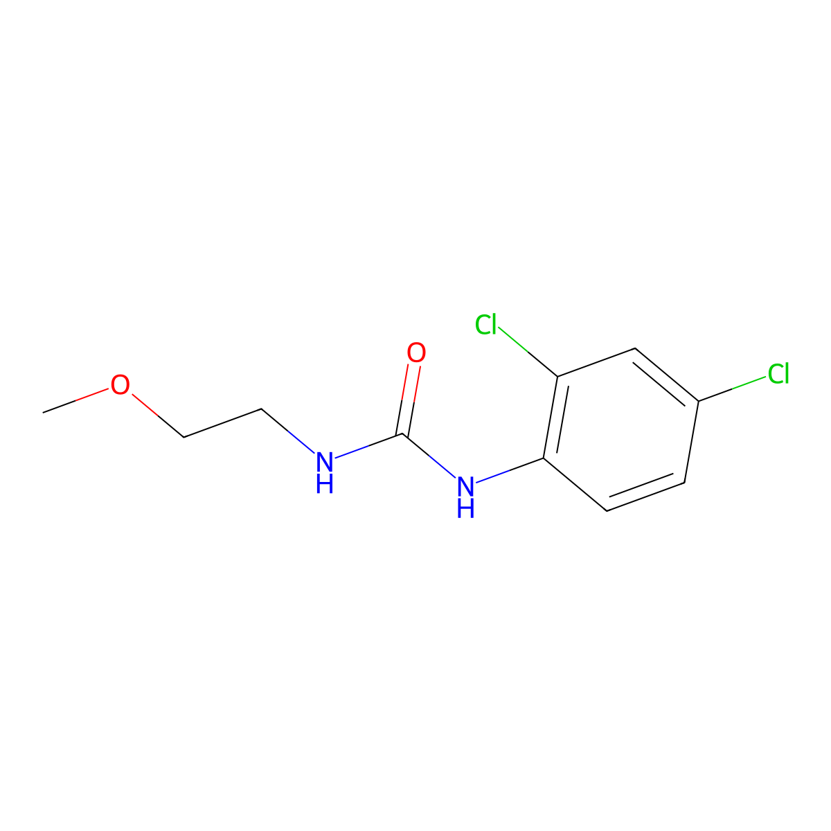 1-(2,4-Dichlorophenyl)-3-(2-methoxyethyl)urea molecular structure, CAS 59759-06-7