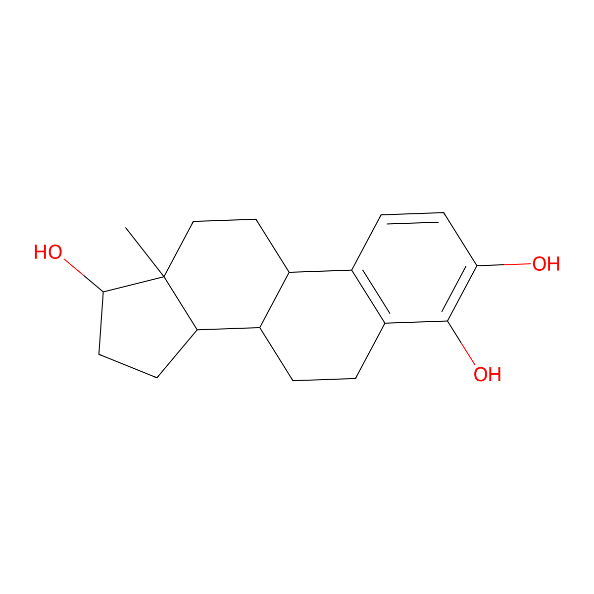 4-Hydroxyestradiol molecular structure, CAS 5976-61-4