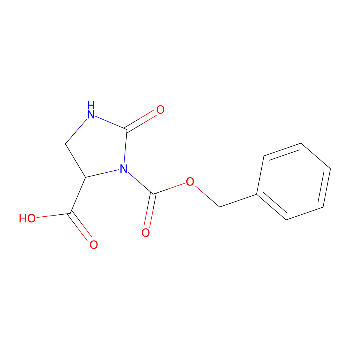 (S)-(-)-2-Oxo-1,5-imidazolidinedicarboxylic acid 1-benzyl ester molecular structure, CAS 59760-01-9