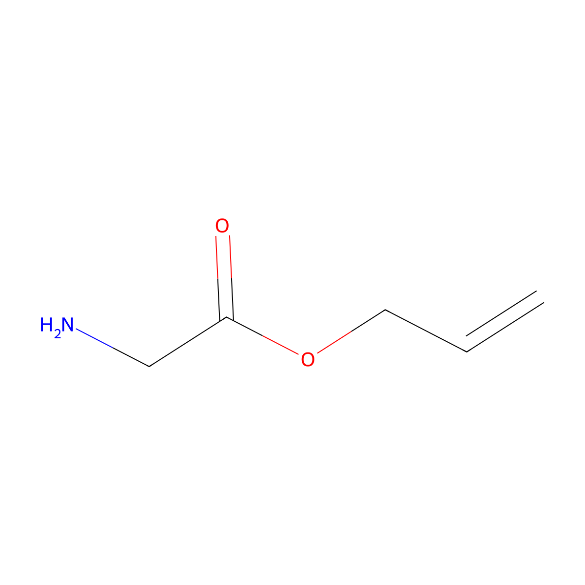 Allyl glycinate molecular structure, CAS 59765-55-8