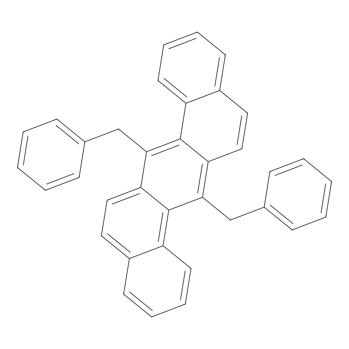 DIBENZ(a,h)ANTHRACENE, 7,14-DIBENZYL- molecular structure, CAS 59766-02-8