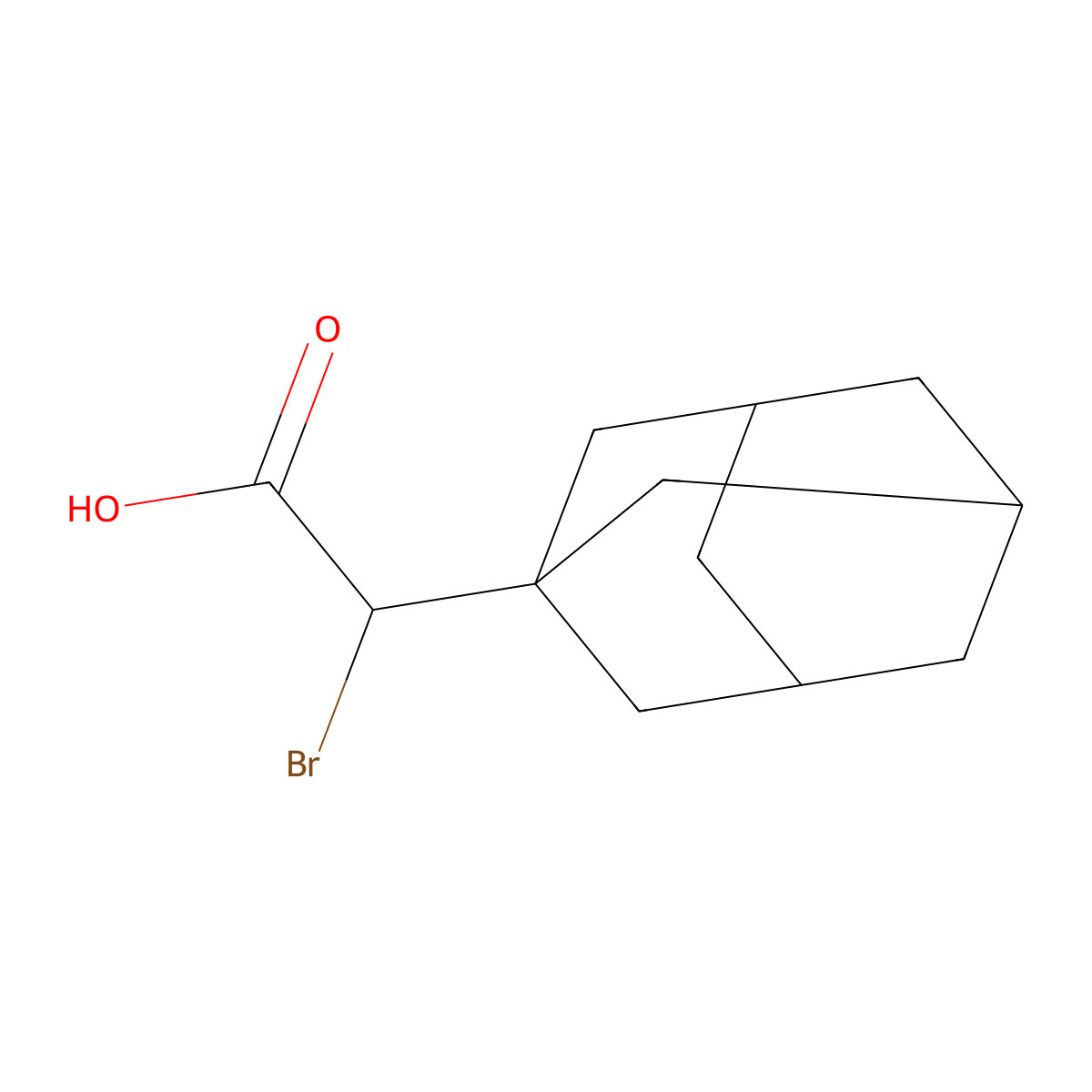 2-(Adamantan-1-yl)-2-bromoacetic acid molecular structure, CAS 59768-70-6