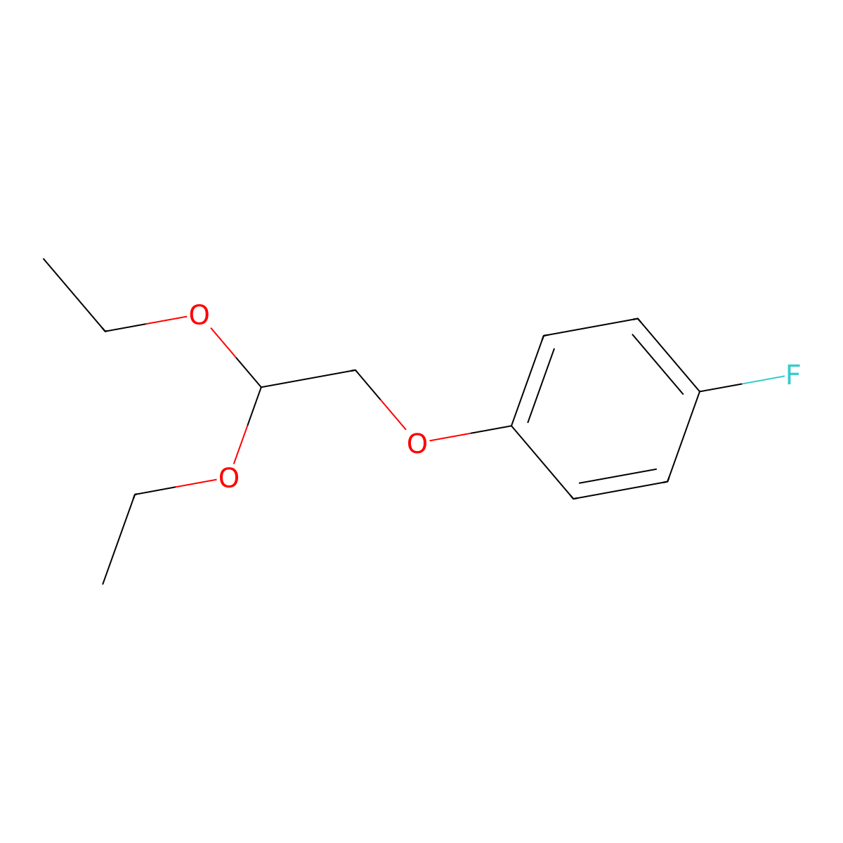 1-(2,2-Diethoxyethoxy)-4-fluorobenzene molecular structure, CAS 59769-37-8