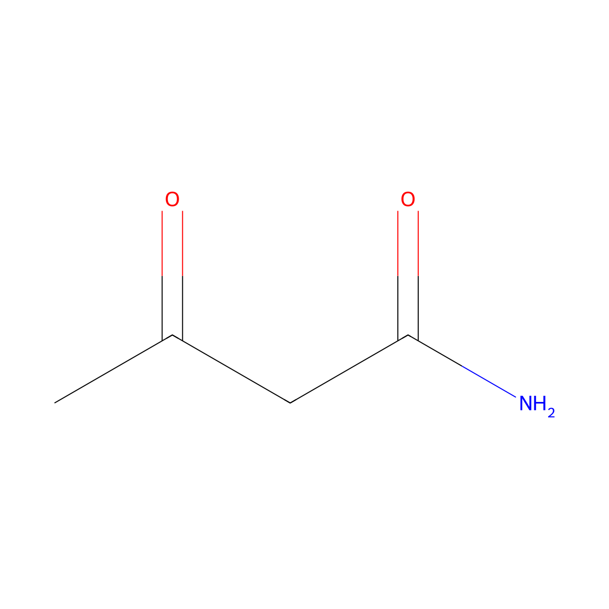 Acetoacetamide molecular structure, CAS 5977-14-0