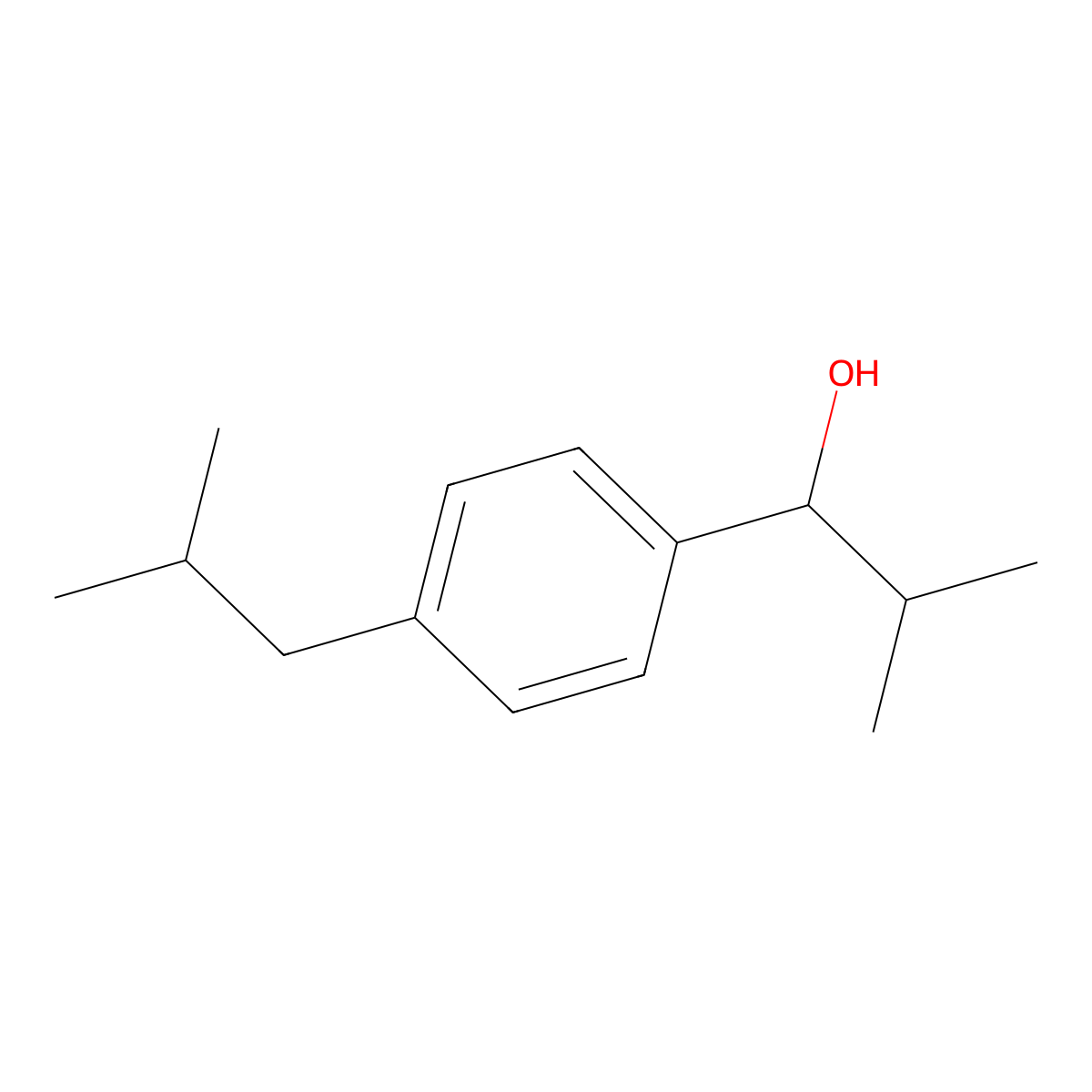 2-Methyl-1-[4-(2-methylpropyl)phenyl]propan-1-ol molecular structure, CAS 59770-95-5