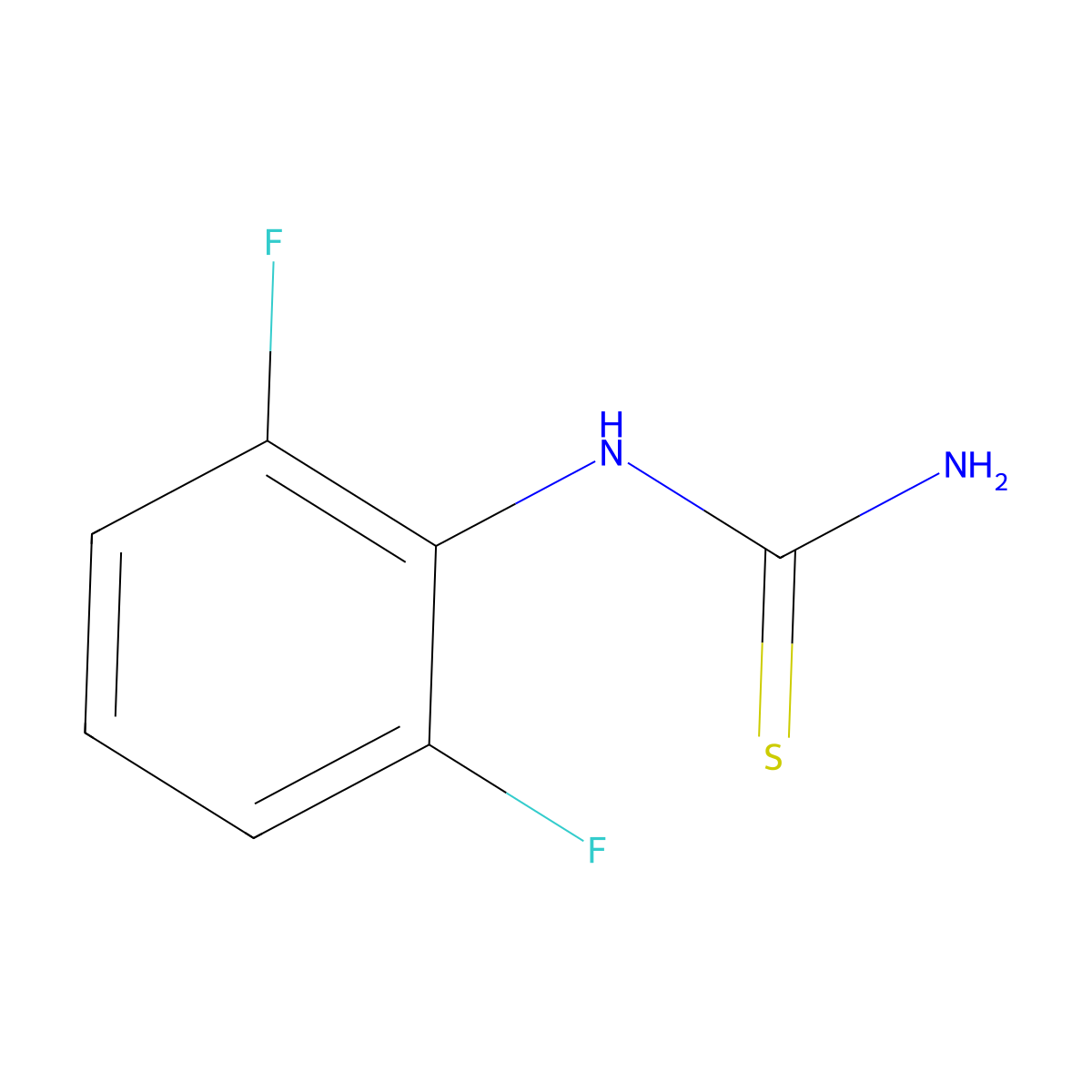 (2,6-Difluorophenyl)thiourea molecular structure, CAS 59772-31-5